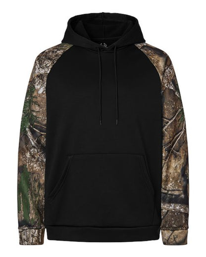 RealTree RT5305 Unisex Realtree Performance Colorblocked Hooded Sweatshirt - Custom Decorated