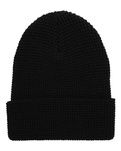 YP Classics 2501KC Waffle Cuffed Knit Beanie - Custom Decorated