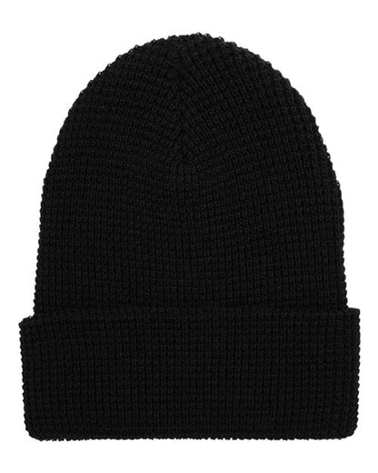 YP Classics 2501KC Waffle Cuffed Knit Beanie - Custom Decorated