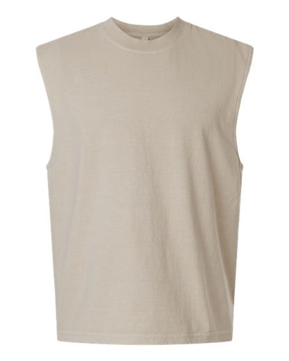 American Apparel 207GD Unisex Heavyweight Cotton Garment-Dyed Mid-Length Muscle Tee