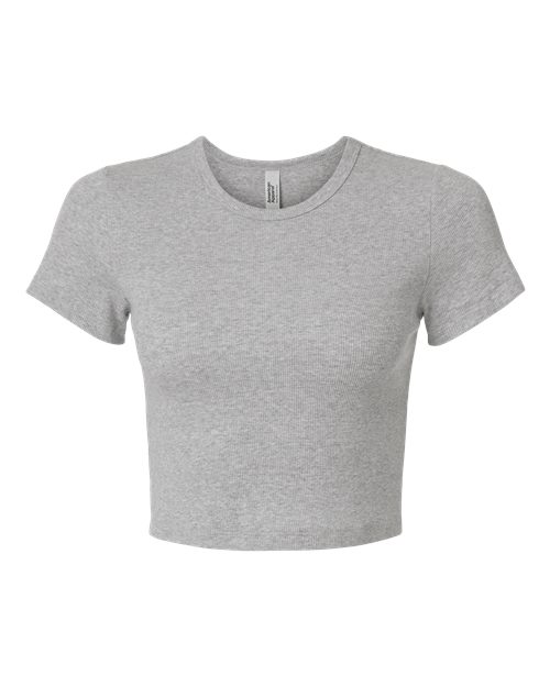 American Apparel BR210 Women's Baby Rib Cropped Tee
