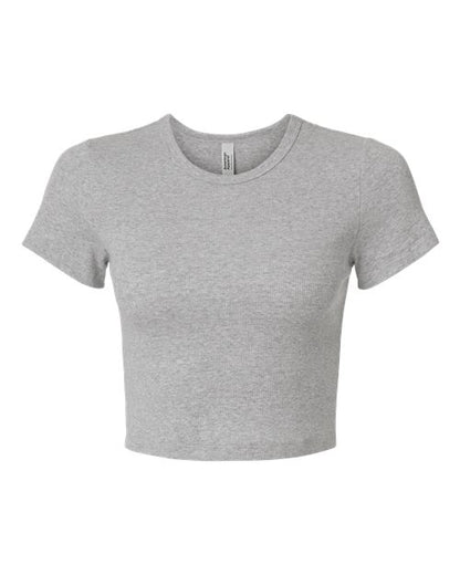 American Apparel BR210 Women's Baby Rib Cropped Tee