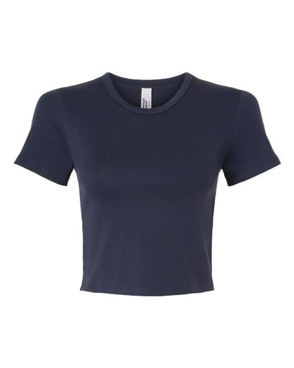 American Apparel BR210 Women's Baby Rib Cropped Tee