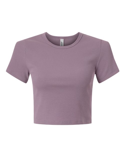 American Apparel BR210 Women's Baby Rib Cropped Tee