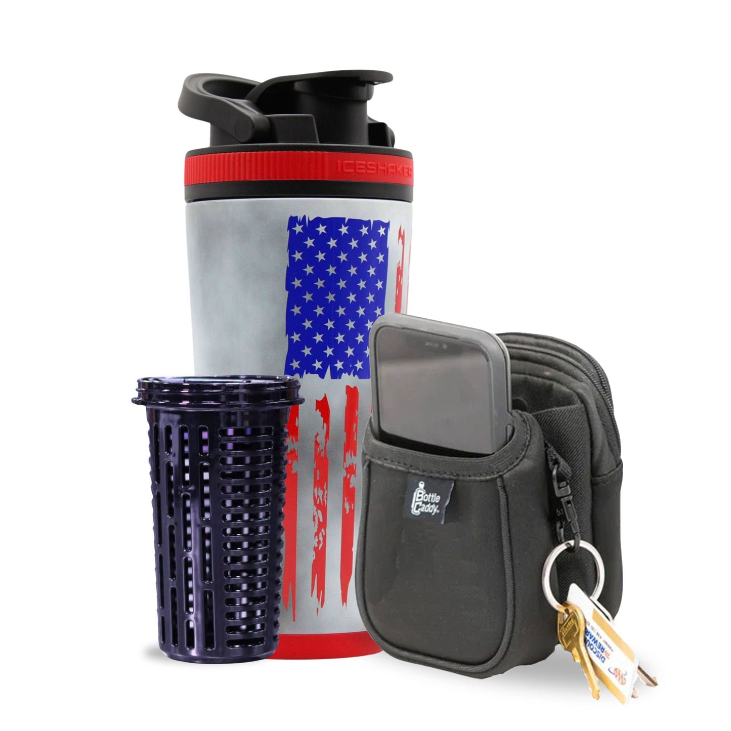 American Flag 26oz Ice Shaker Bundle
