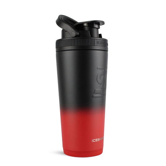 Ice Shaker Ombre Series 26oz Shaker Bottle - Red Black Ombre