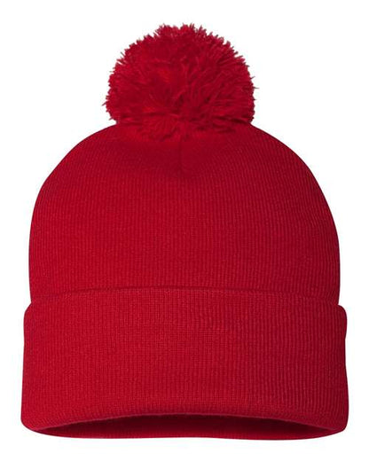 Sportsman SP15 12" Pom-Pom Cuffed Beanie
