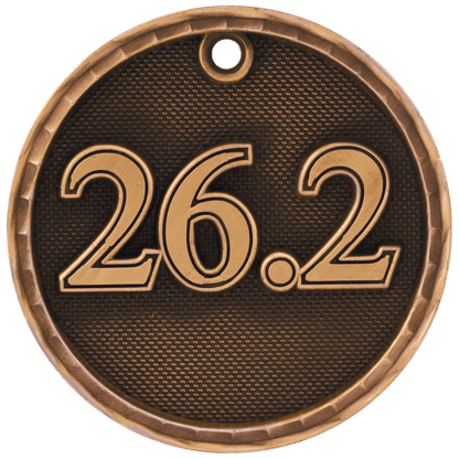 Antique Bronze 2" 3D Marathon Medal