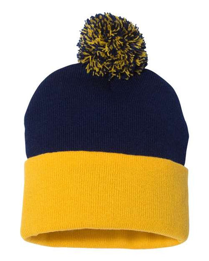 Sportsman SP15 12" Pom-Pom Cuffed Beanie