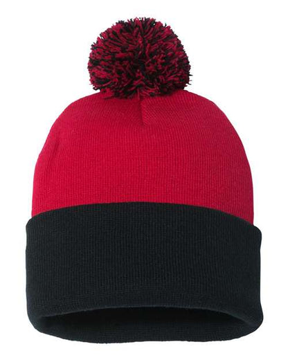 Sportsman SP15 12" Pom-Pom Cuffed Beanie