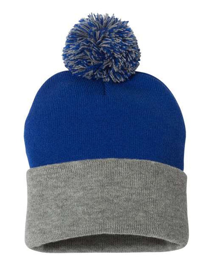 Sportsman SP15 12" Pom-Pom Cuffed Beanie