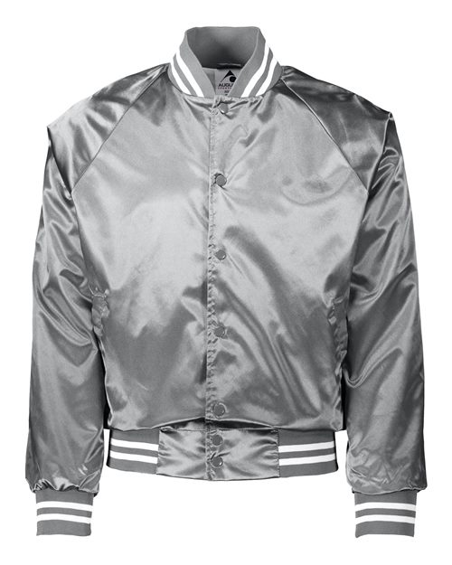 Augusta Sportswear 3610 Unisex Satin Baseball Jacket Striped Trim