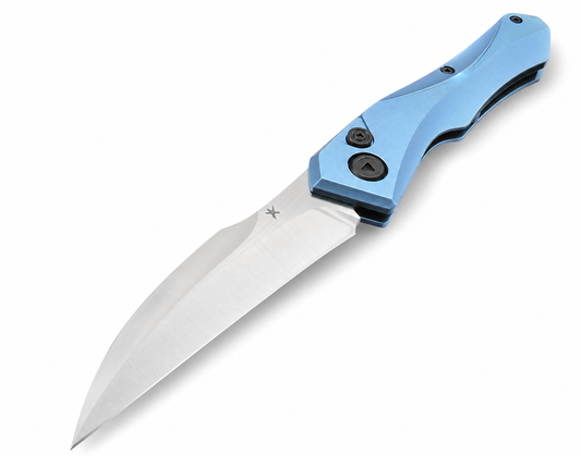 Custom Anodized Hendrix Titanium M390 Auto Hell Hawk Switchblade