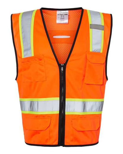 Kishigo 1580-1581 Unisex 6 Pocket Contrast Class 2 Vest