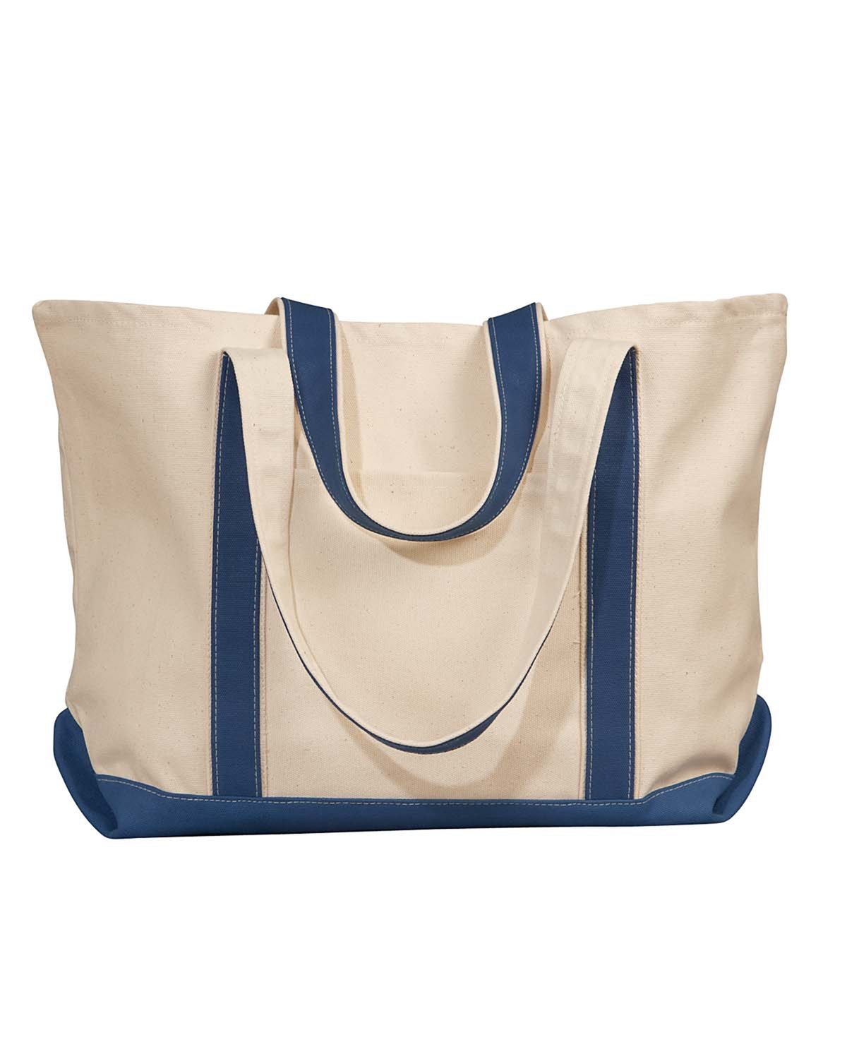 Liberty Bags 8872 Carmel Classic XL Cotton Canvas Boat Tote - Custom Decorated