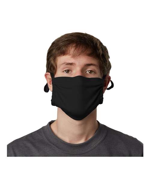Hanes MKPKCR 2-Ply Cotton Pocket Face Mask - Custom Decorated
