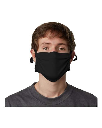Hanes MKPKCR 2-Ply Cotton Pocket Face Mask - Custom Decorated