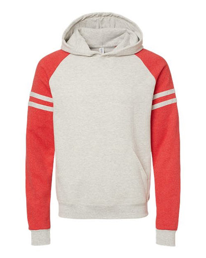 JERZEES 97CR Unisex Nublend Varsity Colorblocked Raglan Hooded Sweatshirt