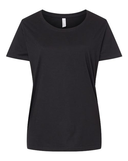 LAT 3816 Women's Curvy Collection Fine Jersey Tee