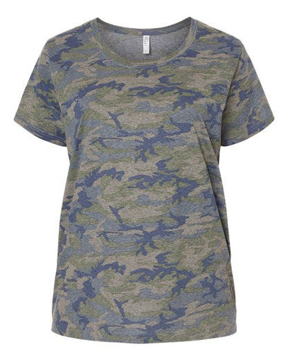 LAT 3816 Women's Curvy Collection Fine Jersey Tee
