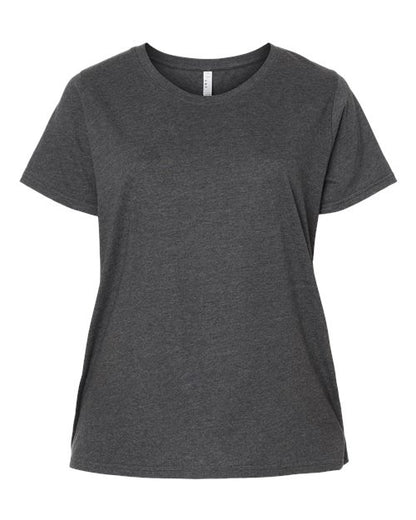 LAT 3816 Women's Curvy Collection Fine Jersey Tee