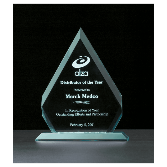 9 1/8" x 11 1/4" Diamond Series Jade Acrylic Award