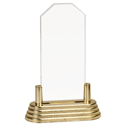 Clear Small Clip Corner Acrylic with Base