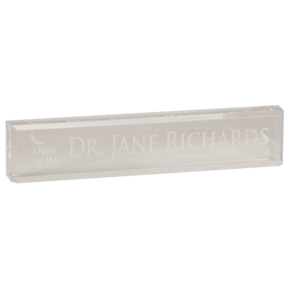 Clear 8" x 2" Acrylic Desk Wedge