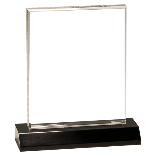 Small Clear Acrylic Square with Clear Acrylic Base