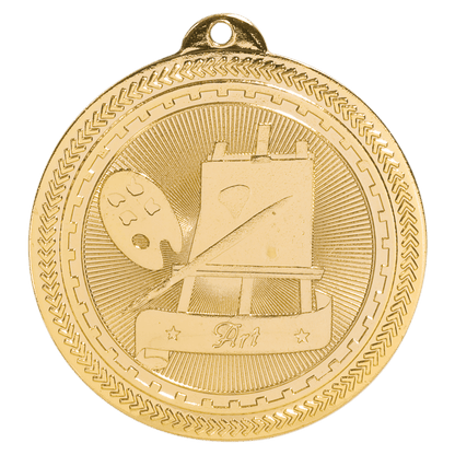 Bright Gold 2" Art Laserable BriteLazer Medal