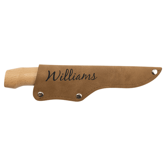 Bison River 4" Fillet Knife with Wood Handle and Leather Sheath