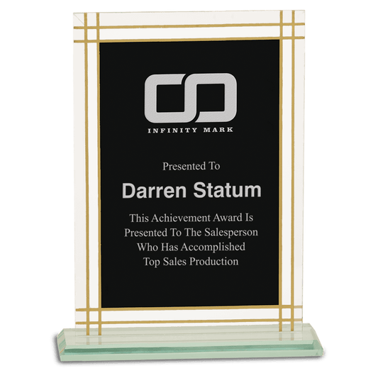 8 1/2" Contemporary Glass Full Border Award