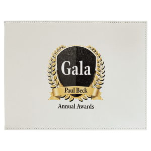 White Leatherette Certificate Holder
