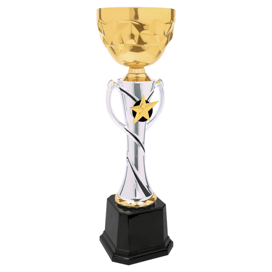 14" Silver/Gold Completed Metal Cup Trophy