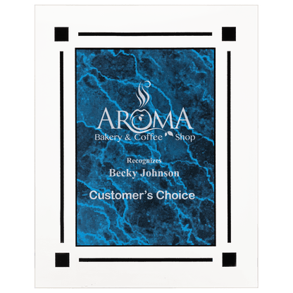 Blue 9" x 11" Marble Acrylic Plaq