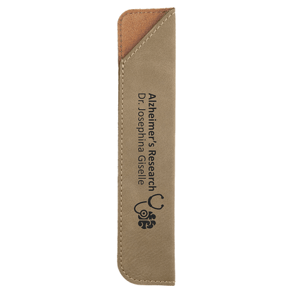 Light Brown 6 1/4" Laserable Leatherette Pen Sleeve