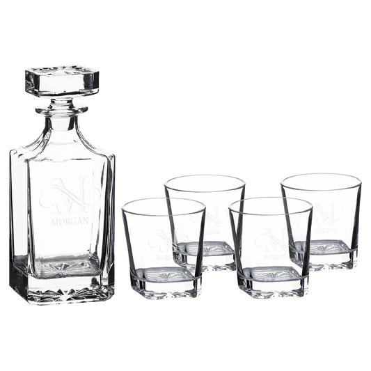 polar-camel-square-glass-decanter-set