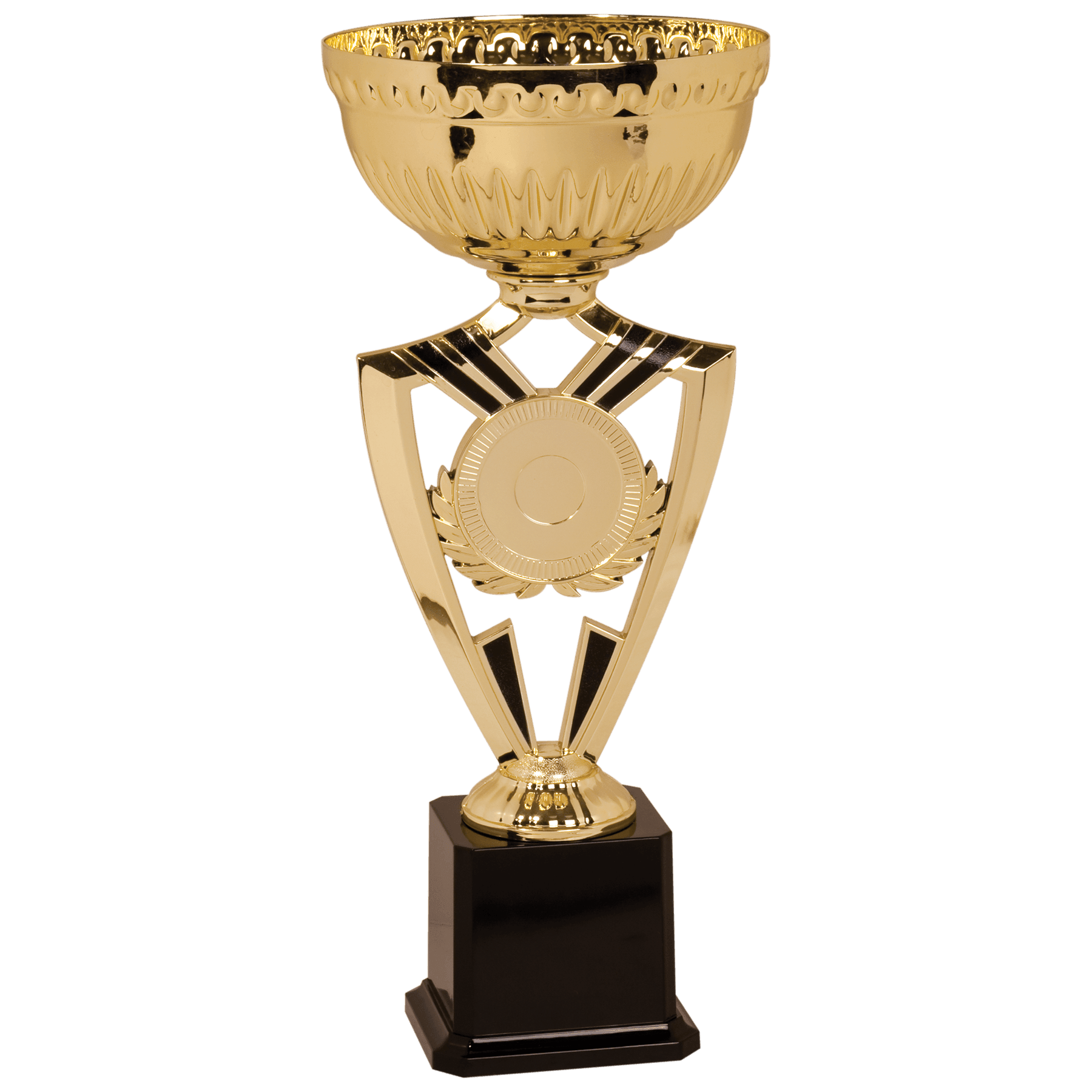 15" Gold Ribbon 2" Insert Holder Easy Cup Kit