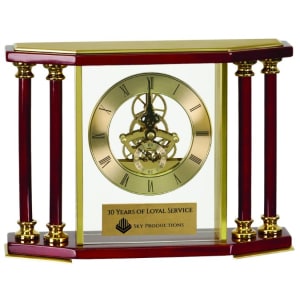 Executive 4 Pillar Piano Finish Clock