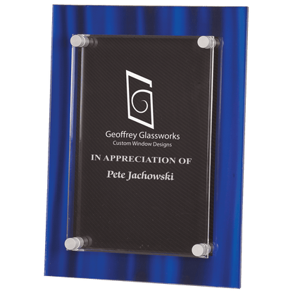 Blue 9" x 12" Velvet Stand-Off Acrylic Plaque