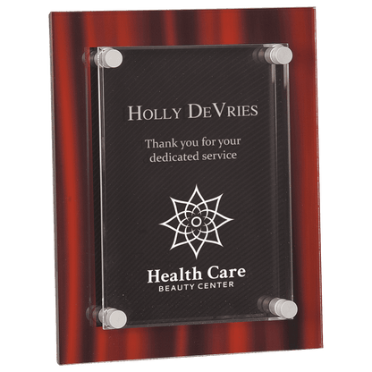 Red 8" x 10" Velvet Stand-Off Acrylic Plaque