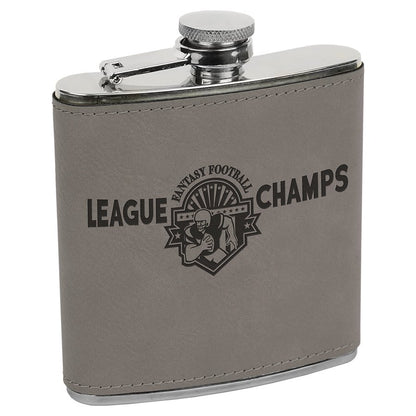 Gray Stainless Steel 6 oz. Flask