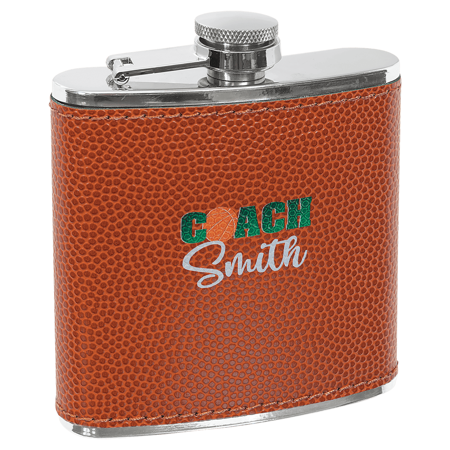 Basketball Stainless Steel 6 oz. Flask