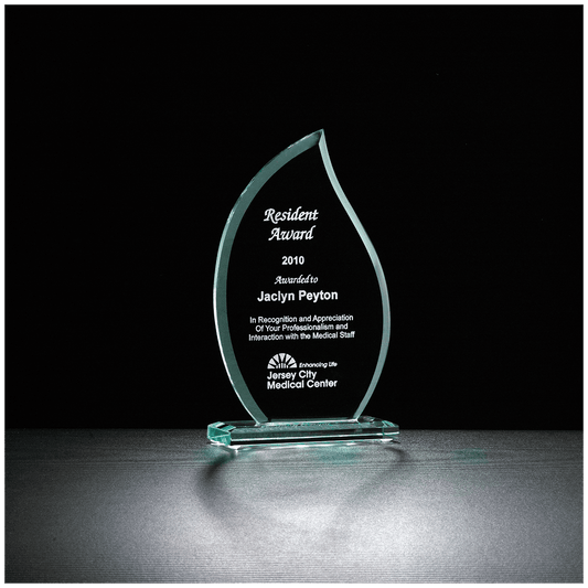 6 1/2" Flame Series Glass Award
