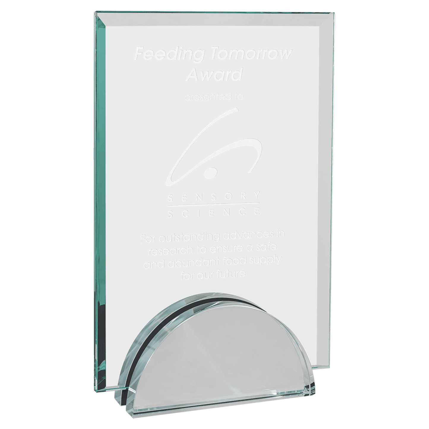 7" x 9 1/4" Apex Series Glass Award