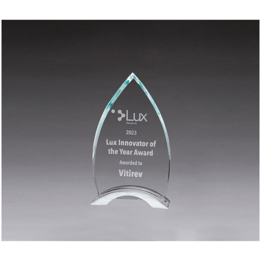 4 1/2" x 7 1/2" x 3/8" Thick Flame Series Clear Glass Top with Brushed Silver Aluminum Base