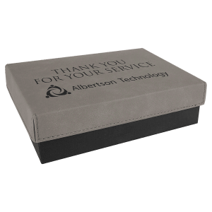 Gray Leatherette Gift Box