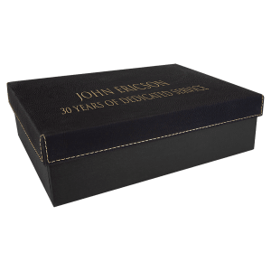 Black/Gold Leatherette Gift Box