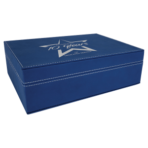 Blue/Silver Leatherette Gift Box