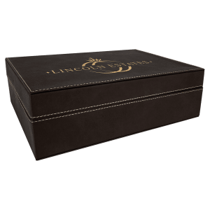 Gold/Black Leatherette Gift Box